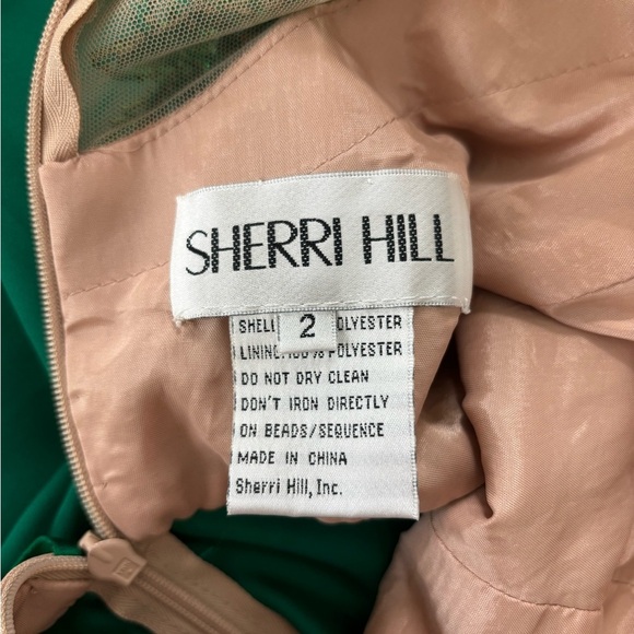 Sherry Hill emerald green evening maxi dress size US 2 Petite - Picture 10 of 16